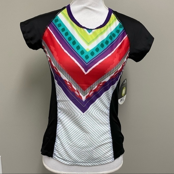 Moxie Cycling Co Multi Color Block Tee Shirt - Picture 1 of 11